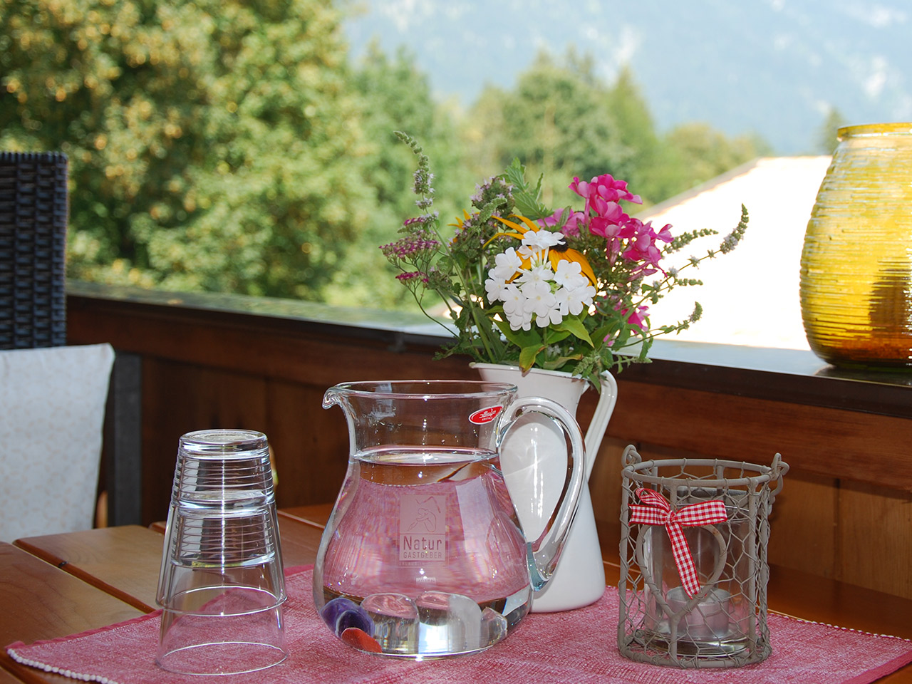 Detailansicht Balkon Ferienwohnung Alpspitze
