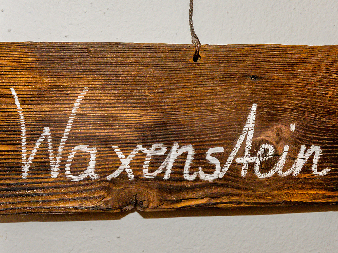 Türschild Appartement Waxenstein